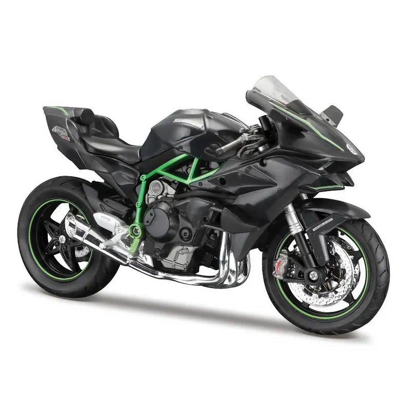 Kawasaki Ninja H2 R - Grön / Svart - Maisto - 1:12 (18 cm)