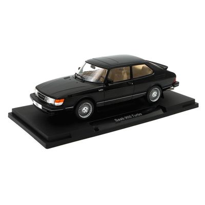 SKADAD FÖRPACKNING - Saab 900 Turbo - Svart - 1981 - Modelcar Group - 1:18