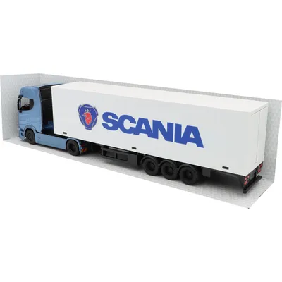 Scania S730 - Dragbil med Trailer - Bburago - 1:43 - 41 cm