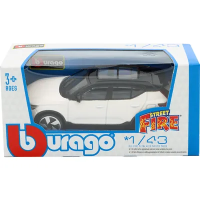 Volvo EX40 - Hvid / Sort - Bburago - 1:43 - 10 cm