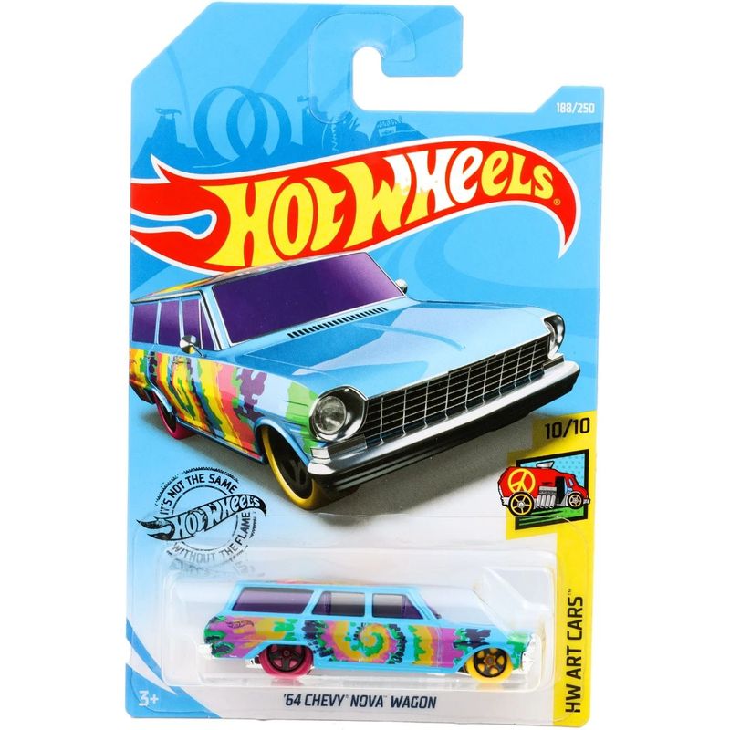 64 Chevy Nova Wagon - HW Art Cars - Blå - Hot Wheels