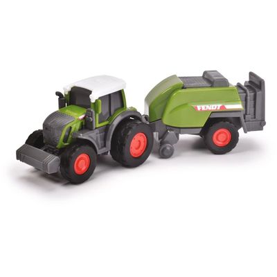 Traktor med balpress - Fendt Micro Farmer - Dickie Toys