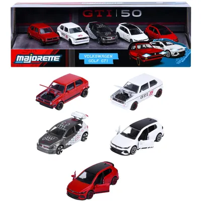 Volkswagen Golf GTI Giftpack med fem leksaksbilar - Majorette