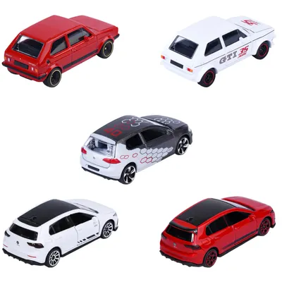 Volkswagen Golf GTI Giftpack med fem leksaksbilar - Majorette
