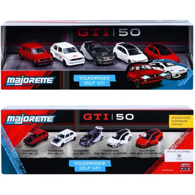 Volkswagen Golf GTI Giftpack med fem leksaksbilar - Majorette