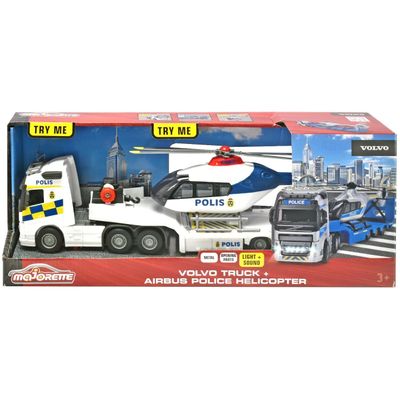 Volvo Truck + Airbus Police Helicopter - Majorette