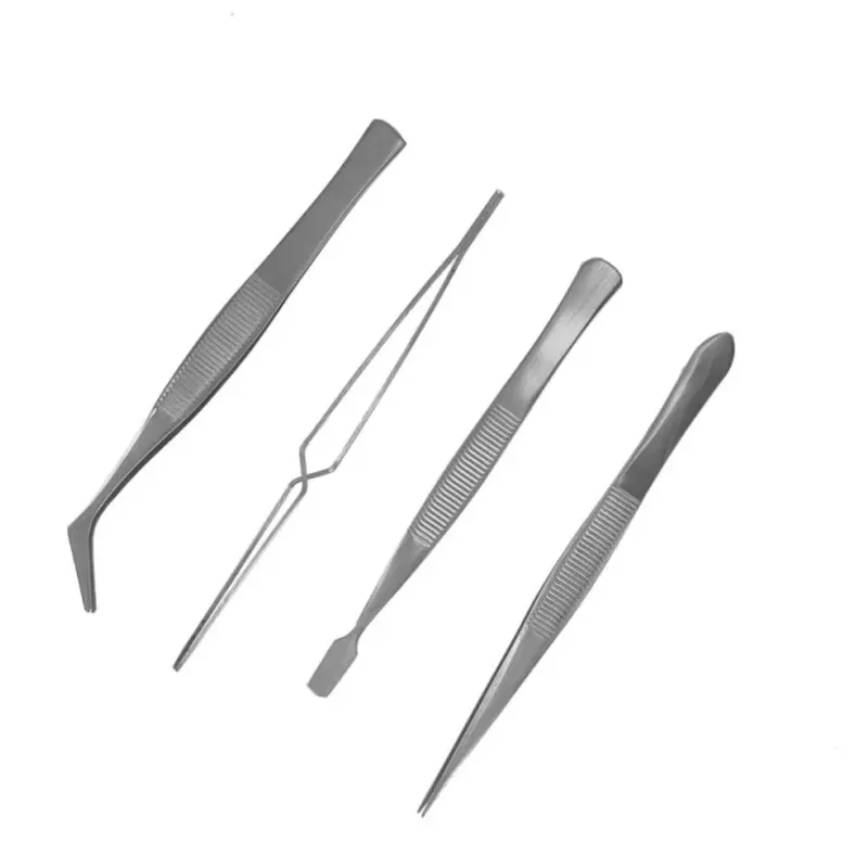 Stainless Steel Tweezers Set - 4 pincetter - PTW5000 - Model Craft