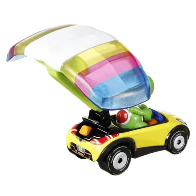 Yoshi - Sports Coupe + Parafoil - Mario Kart - Hot Wheels