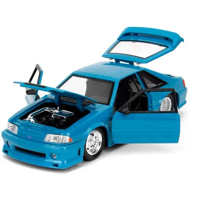 1989 Ford Mustang GT - Blå - Fast & Furious - Jada - 1:24