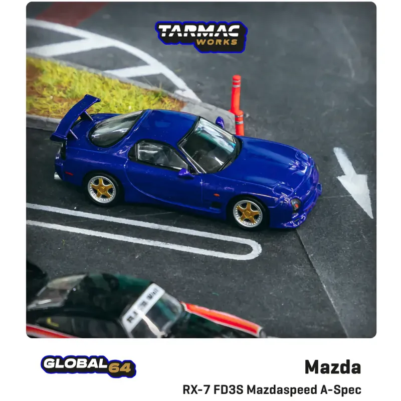 Mazda RX-7 (FD3S) Mazdaspeed A-Spec - Blå - Tarmac - 1:64