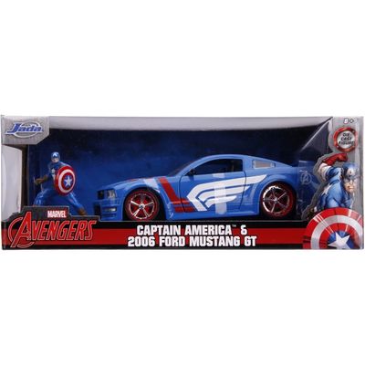 Captain America & 2006 Ford Mustang GT - Jada Toys - 1:24