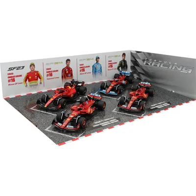Charles Leclerc - 4 x F1-bilar - 2023-2024 - Bburago - 1:43