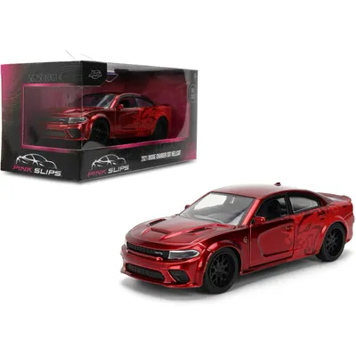 2021 Dodge Charger SRT Hellcat - Röd - Pink Slips - Jada - 13 cm