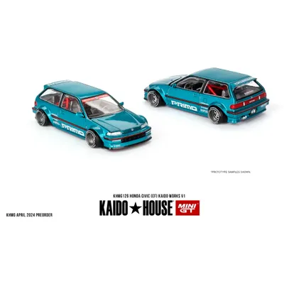 Honda Civic (EF) Kaido Works V1 - KAIDO - Mini GT - 1:64