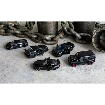 Majorette Black Edition Giftpack - 5 svarta leksaksbilar