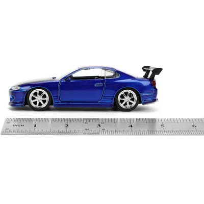 2001 Nissan Silvia (S15) - Blå - Pink Slips - Jada - 13 cm