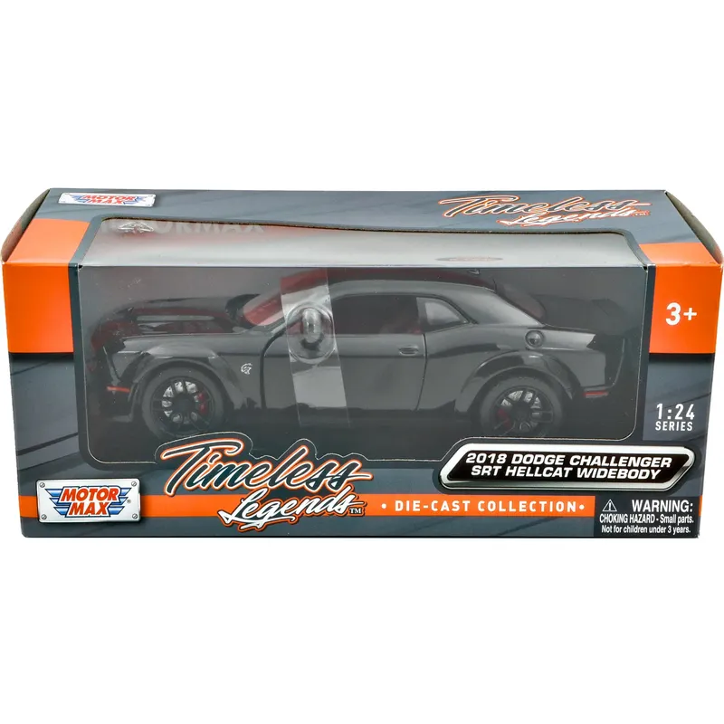 2018 Dodge Challenger SRT Hellcat Widebody - Svart - Motormax - 1:24