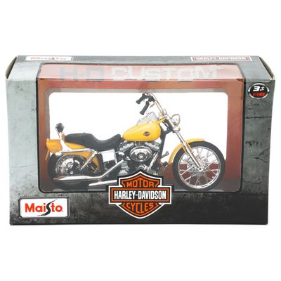 Harley - 2001 FXDWG Dyna Wide Glide - Gul - Maisto - 1:18