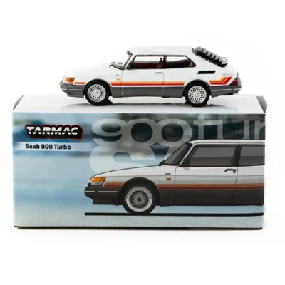 Saab 900 Turbo - Vit - GLOBAL64 - Tarmac Works