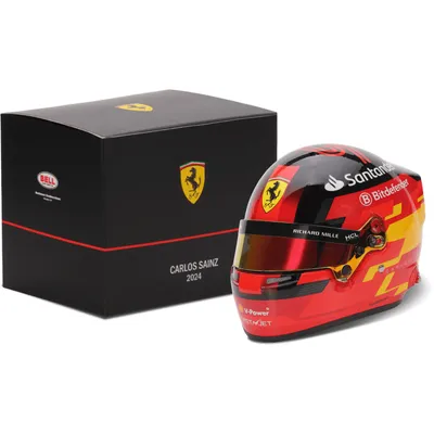Hjälm - Carlos Sainz - Ferrari - 2024 - Bell Helmets - 1:2