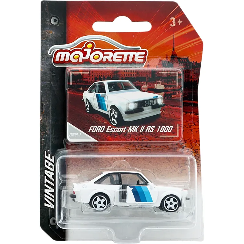 Ford Escort MK II RS 1800 - Vit - Vintage - Majorette - 7 cm
