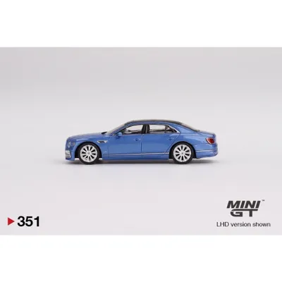 Bentley Flying Spur V8 - Blå - 351 - Mini GT - 1:64