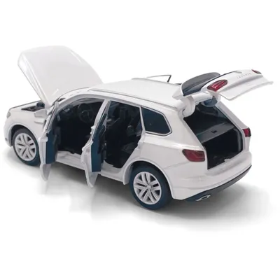 Volkswagen Touareg - Vit - Ljud & Ljus - Tayumo - 1:32