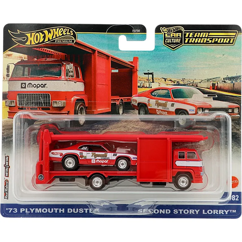 '73 Plymouth Duster - Team Transport #82 - Hot Wheels