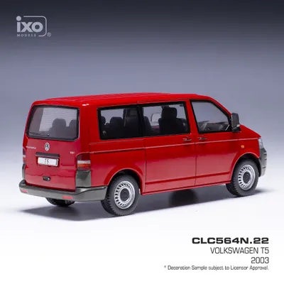 Volkswagen T5 TDI - 2003 - Röd - Ixo Models - 1:43