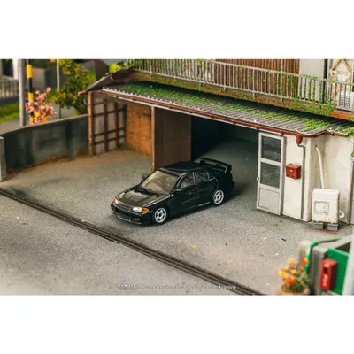 Mitsubishi Lancer GSR Evolution III - Svart - Tarmac - 1:64