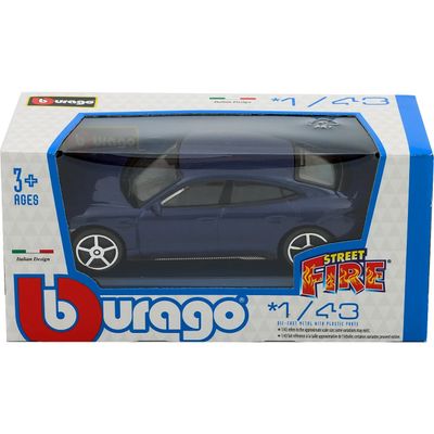 Porsche Taycan Turbo S - 2019 - Blå - Bburago - 11 cm
