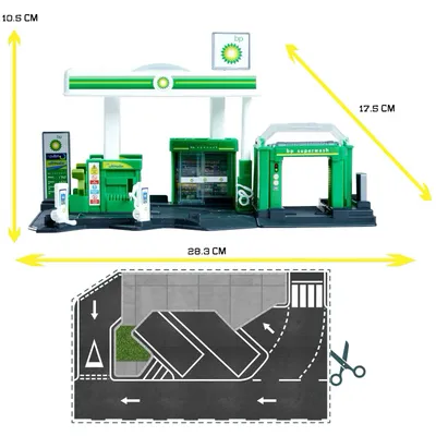 Bensinstation - Pumpar, elbilsladdare och biltvätt - BP - Majorette