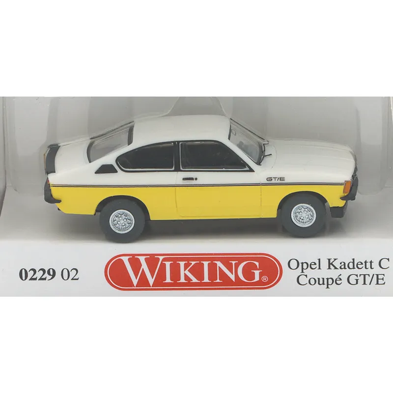 Opel Kadett C Coupé GT/E - Gul / Vit - Wiking - 1:87