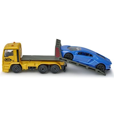 Fynd - MAN TGS bärgningsbil med Lamborghini - Trailer - Majorette