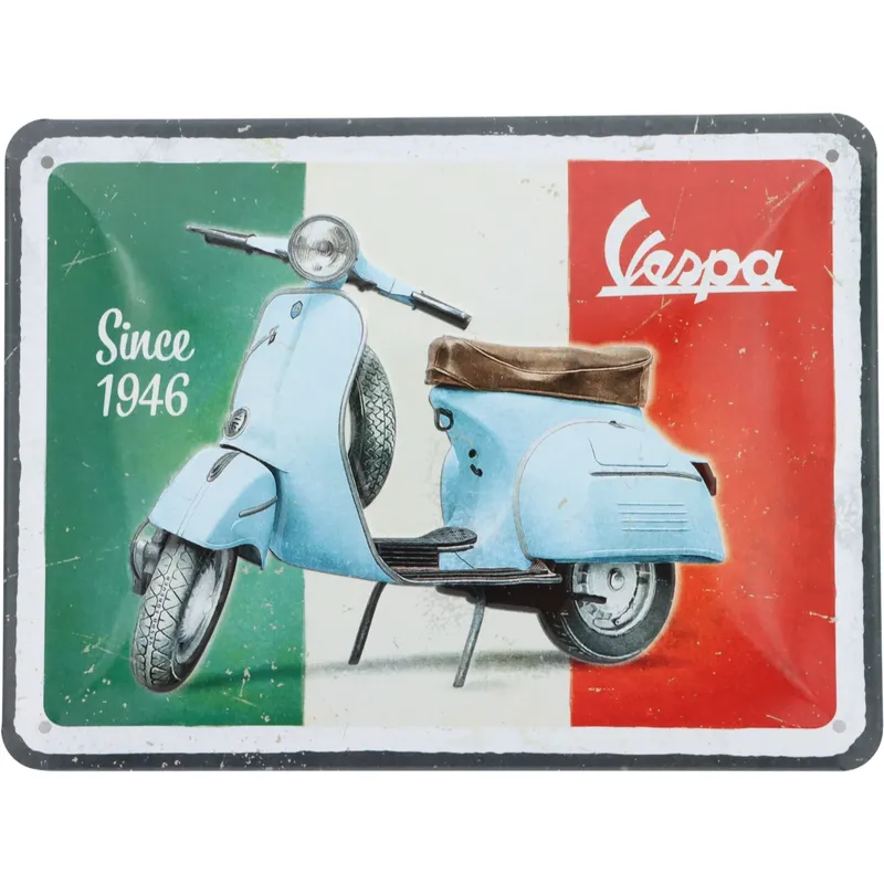 Vespa Since 1946 - Plåtskylt - 15x20 cm