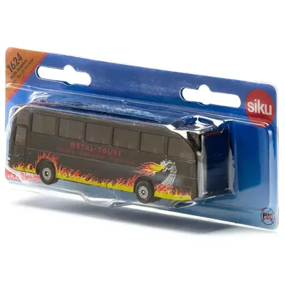 MAN Coach - Svart Turistbuss - Metal-Tours - Siku - 14 cm