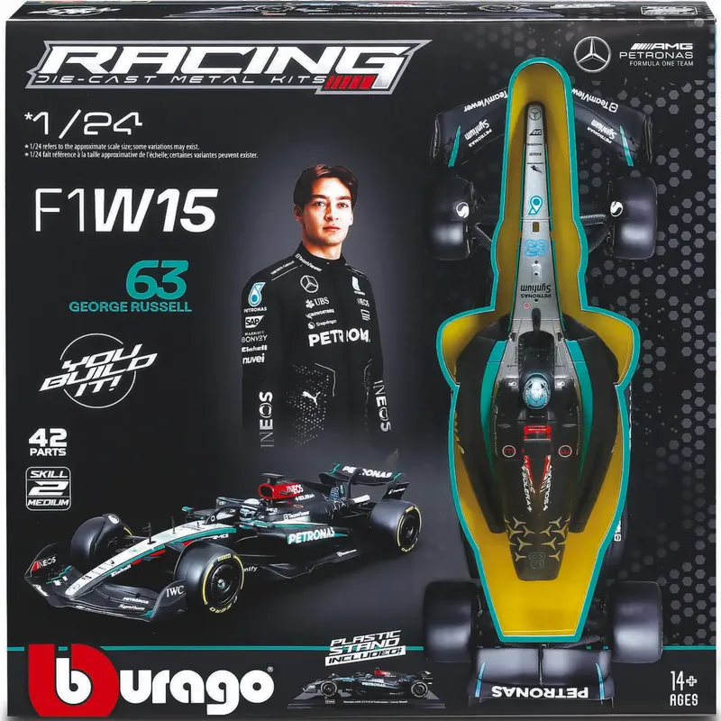 Mercedes-AMG F1 W15 E - #63 George Russell - Byggsats - 1:24