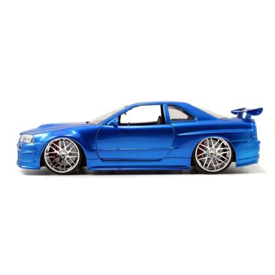 Brian's Nissan Skyline GT-R (BNR34) - Blå - Jada Toys - 1:24