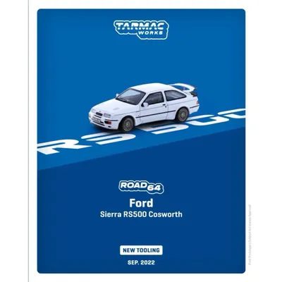 Ford Sierra RS500 Cosworth - Vit - ROAD64 - Tarmac - 1:64