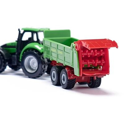 Deutz-Fahr Agrotron 260 med gödselspridare - Siku - 16 cm