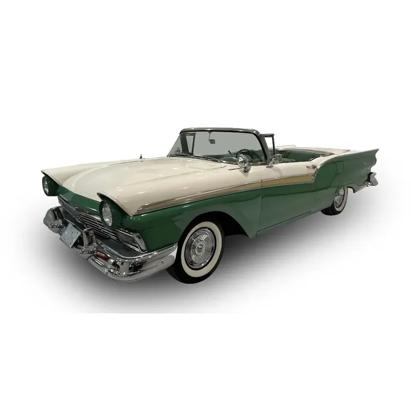 1957 Ford Fairlane 500 Skyliner - Grøn / Hvid - Sun Star - 1:18