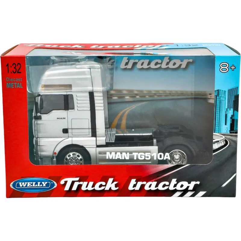 MAN TG 510A - Dragbil - Silver - Welly - 1:32