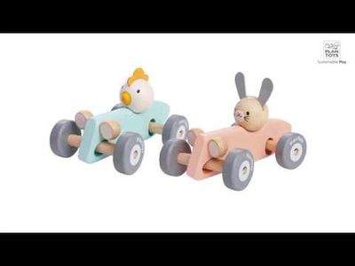Bunny Racing Car - Racerbil med Kanin i Trä - PlanToys