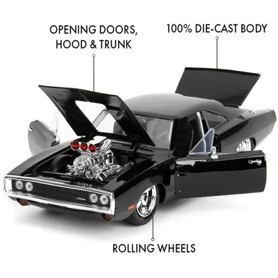 1970 Dodge Charger - Sort - Fast & Furious - Jada Toys