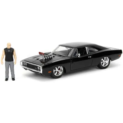 Dom & 1970 Dodge Charger R/T - Svart - Fast & Furious - Jada - 1:24