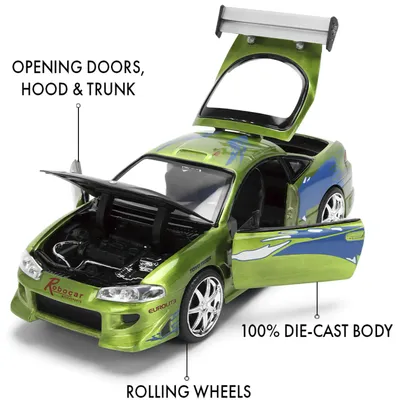 Brian's Mitsubishi Eclipse - 1995 - Fast & Furious - Jada - 1:24