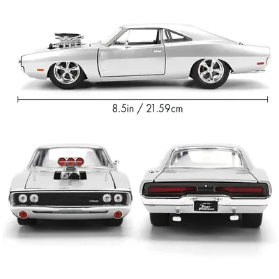 1970 Dodge Charger - Silver Finish - Fast & Furious - Jada - 1:24