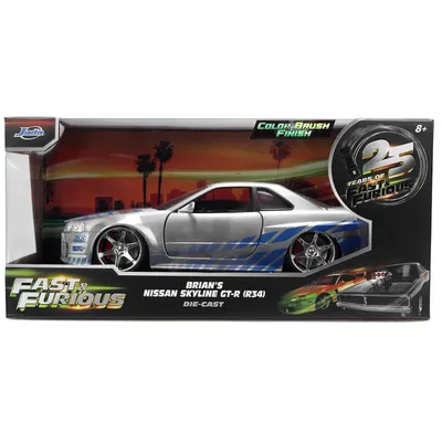 Brian's Nissan Skyline GT-R (R34) - Fast & Furious - Jada - 1:24