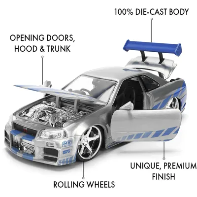 Brian's Nissan Skyline GT-R (R34) - Fast & Furious - Jada - 1:24