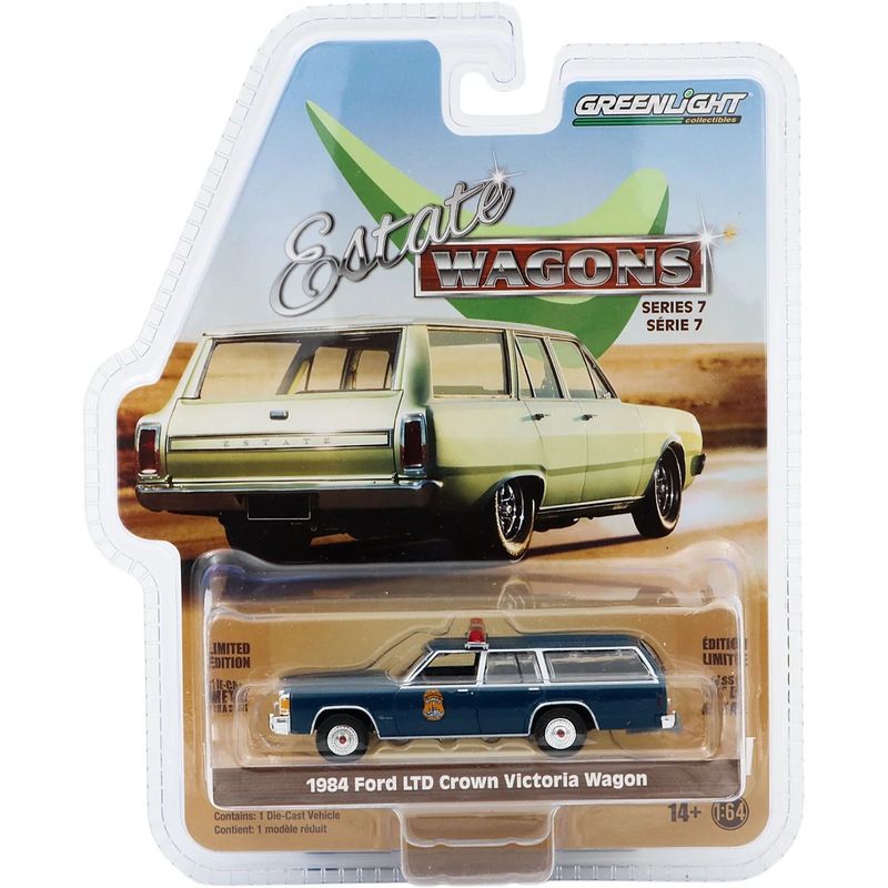 1984 Ford LTD Crown Victoria Wagon - Blå - GreenLight - 1:64